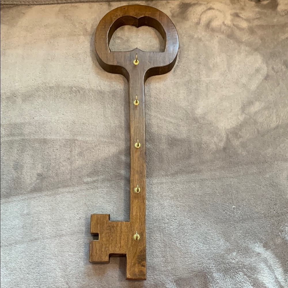 Midcentury Modern Wooden Key Wall Hook
